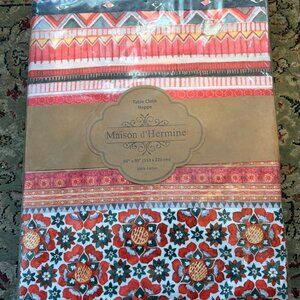 ISPAHAN Tablecloth Maison d'Hermine 60"X90" 100% Cotton Eclectic Cloth NEW